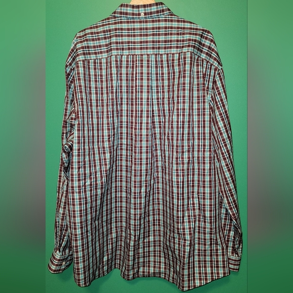 Duluth Trading Men’s 3XL Magnet Front Wrinklefighter Blue Plaid Button Down Top - Picture 7 of 9